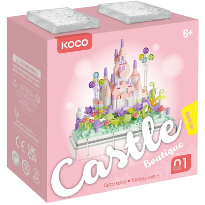 Stavebnice mini KOCO Letní hrad plast 412ks v krabičce 11x12x5cm