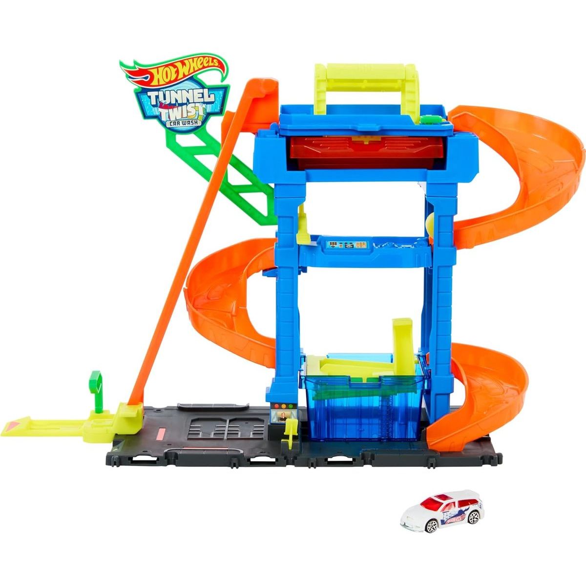 Mattel Hot Wheels City Color shifters automyčka s otočným tunelem