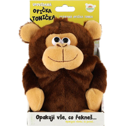 Teddies Plyšová opička Tonička opakující věty 18 cm