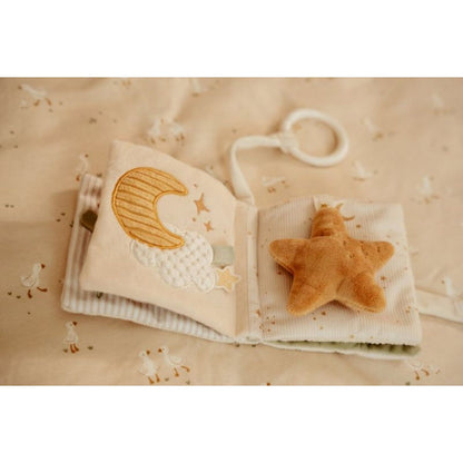 Little Dutch Závěsná textilní knížka s aktivitami Newborn Naturals