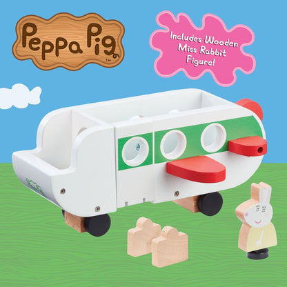 Peppa Pig dřevěný tryskáč a figurka paní Králíkové
