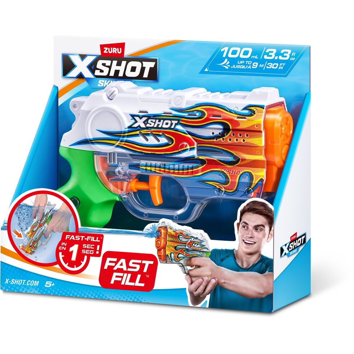 X-SHOT Vodní pistole Nano Fast fill Skins - maskáč