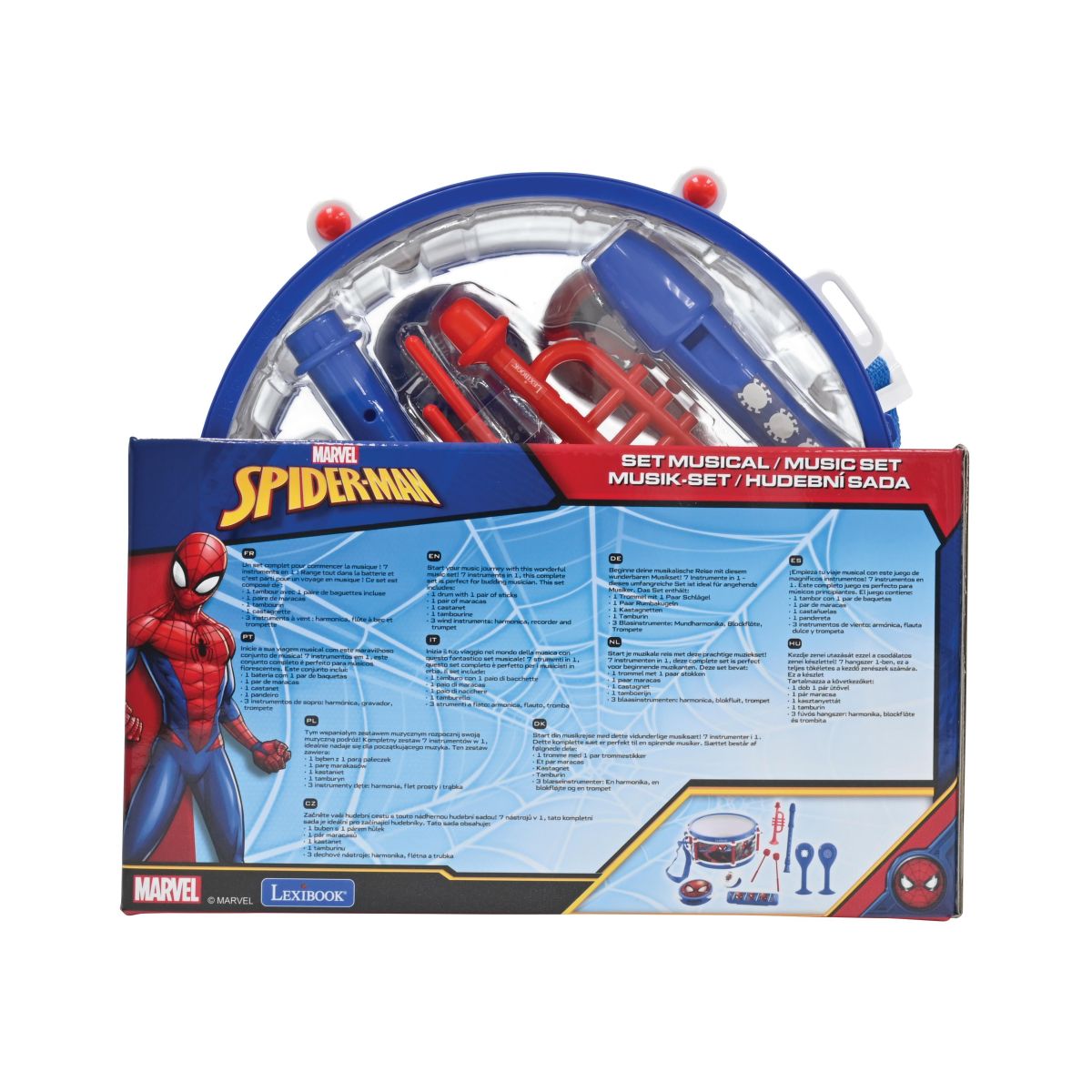 Lexibook Sada 7 hudebních nástrojů Spiderman