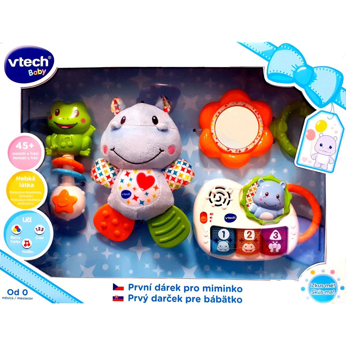 Vtech První dárek pro miminko modrý CZ