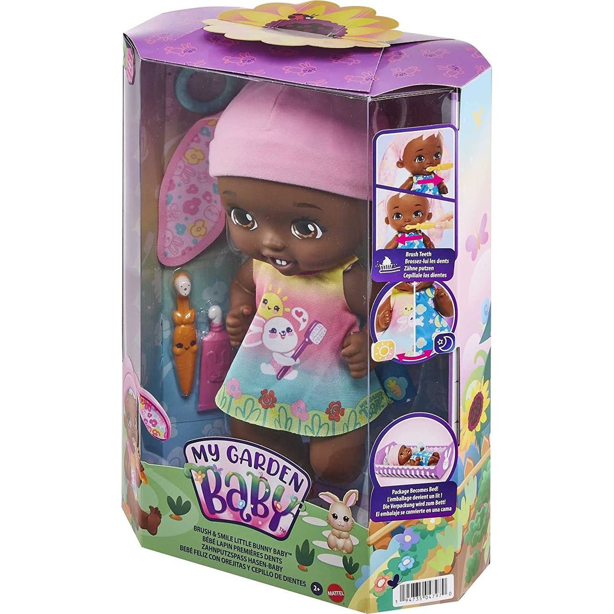Mattel My Garden Baby™ miminko růžovo-modrý králíček 33 cm