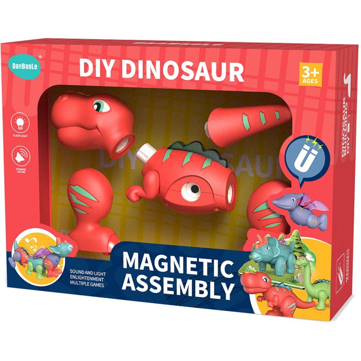 Tyranosaurus magnetický skládací