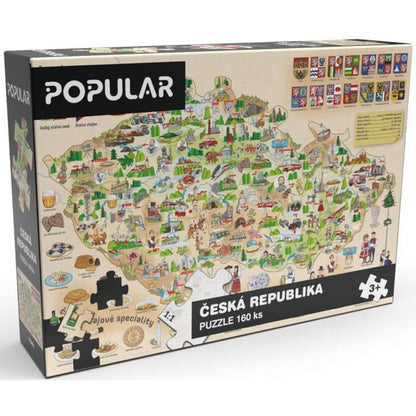Popular Puzzle Mapa České republiky, 160 ks