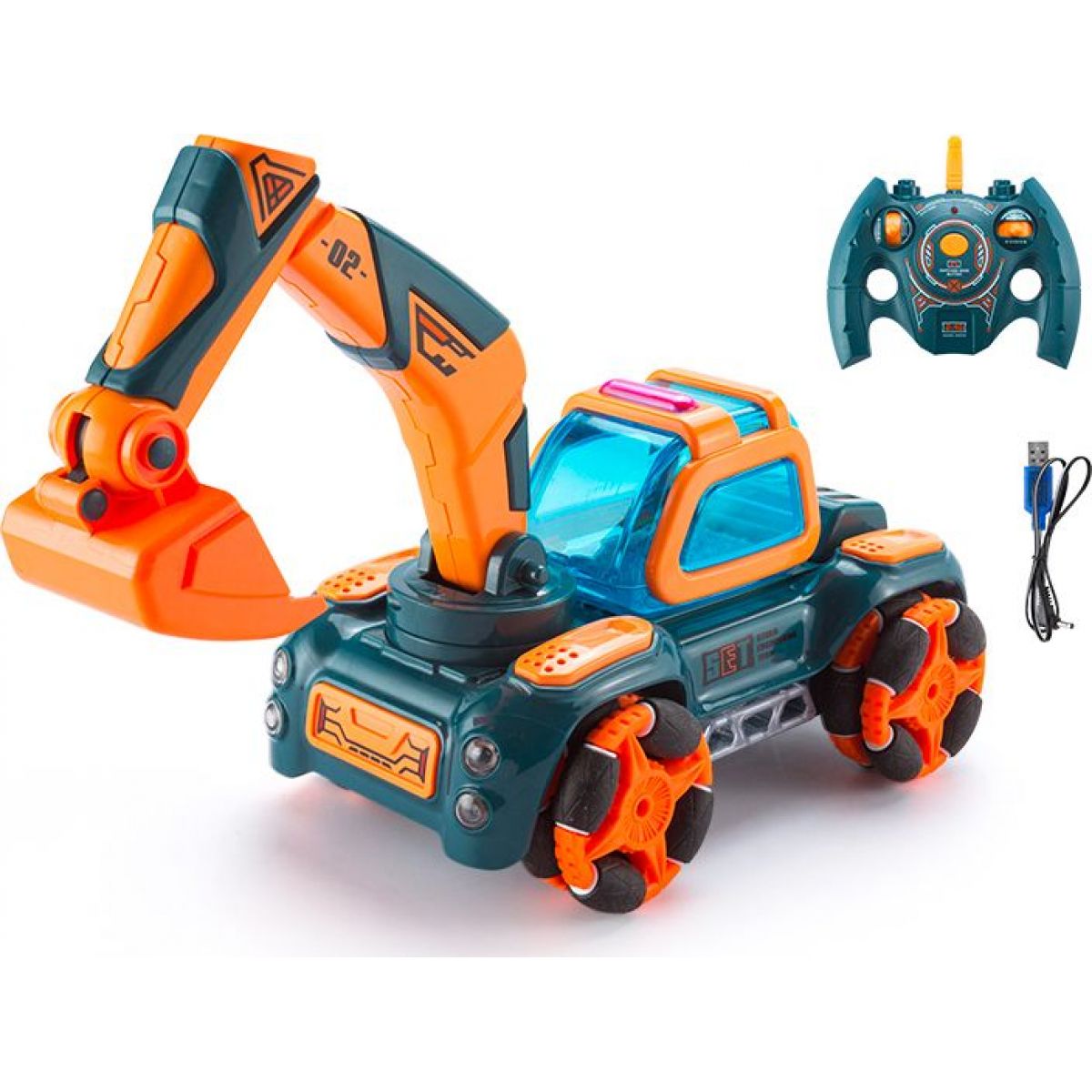 RC stavební auto 1 : 16 se třemi nástavci