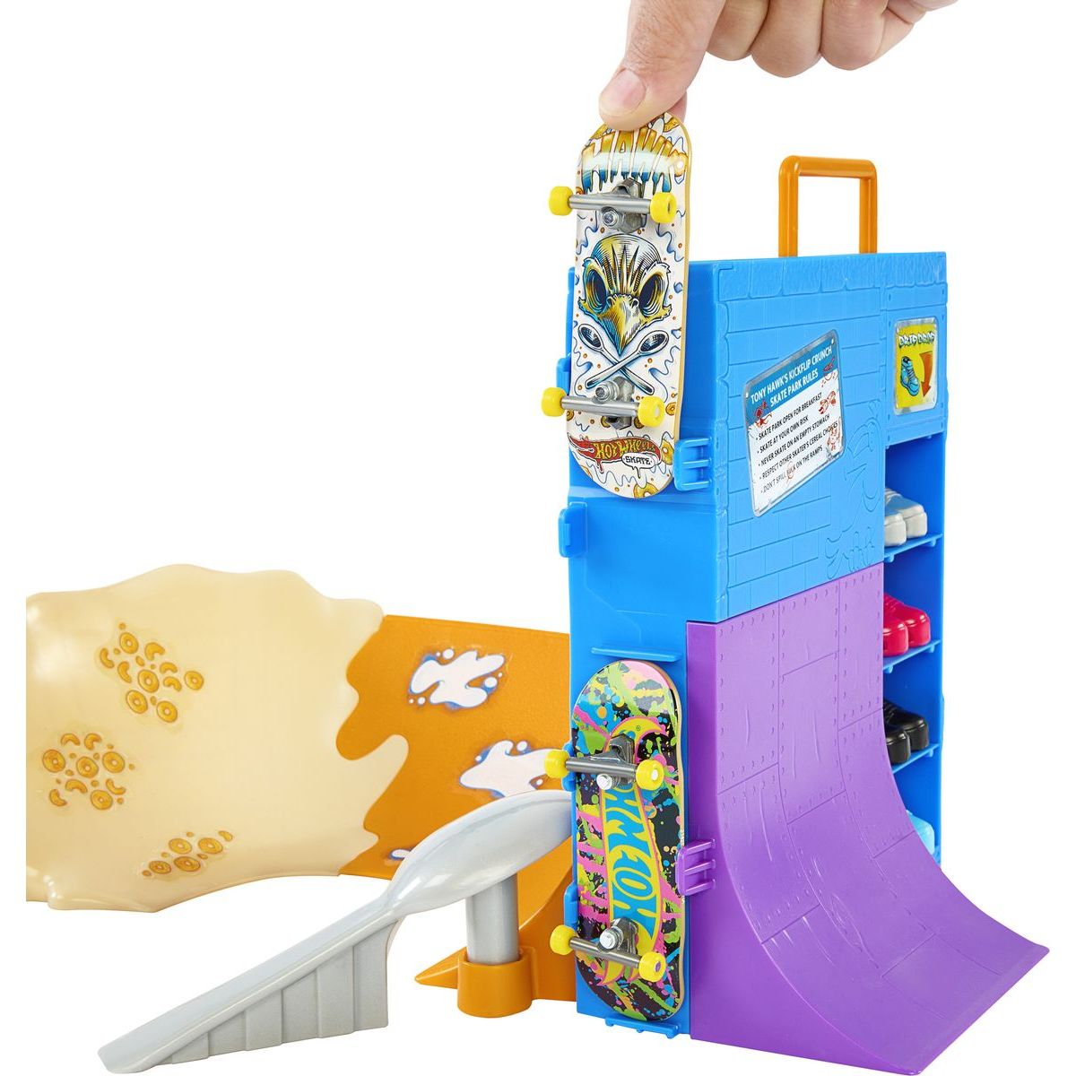 Mattel Hot Wheels Skates cereáliový Fingerboard skatepark