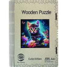 Epee Wooden puzzle Cute Kitten A4