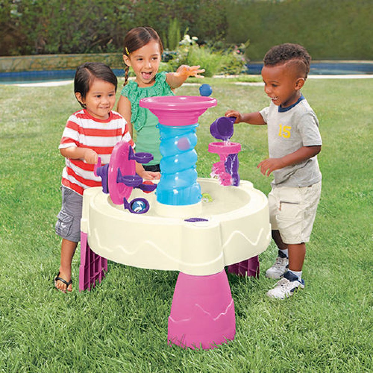 Little Tikes Spirálovitý vodní stůl růžový - Poškozený obal