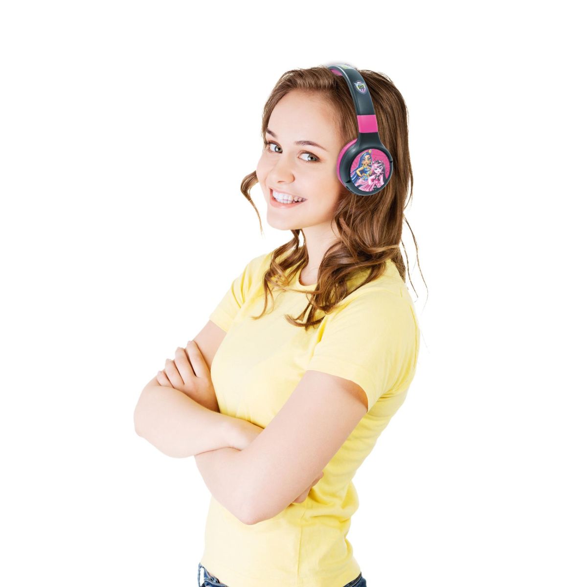Lexibook 2v1 bluetooth skládací sluchátka Monster High s limitem hlasitosti