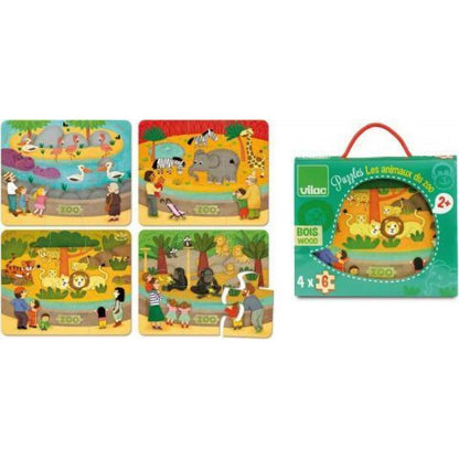Vilac Puzzle dřevěné ZOO 24 dílků