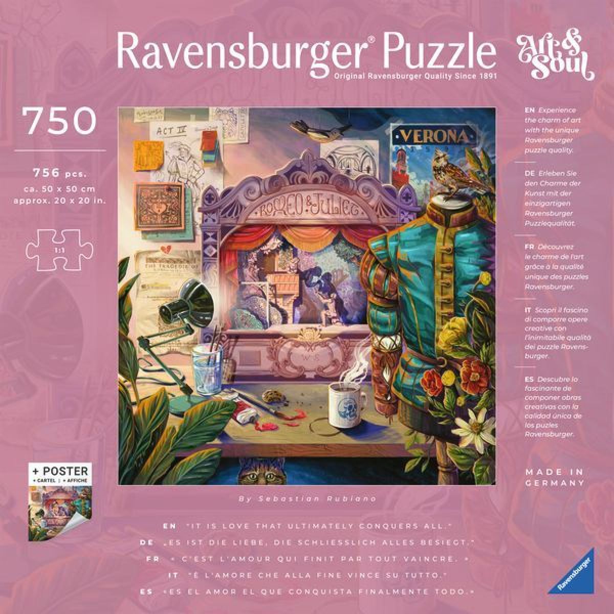 Ravensburger 120009979 Art & Soul: Romeo a Julie 750 dílků