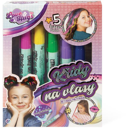 Alltoys Křídy na vlasy Love and Hugs