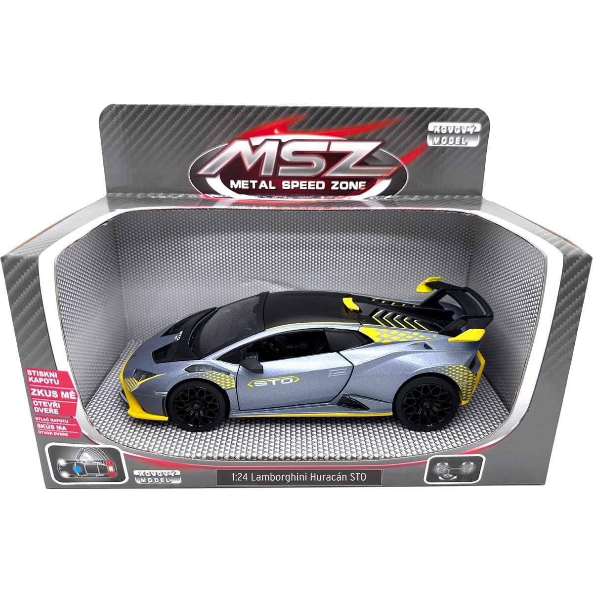 Sparkys 1:24 Lamborghini Huracán STO Stříbrně šedá