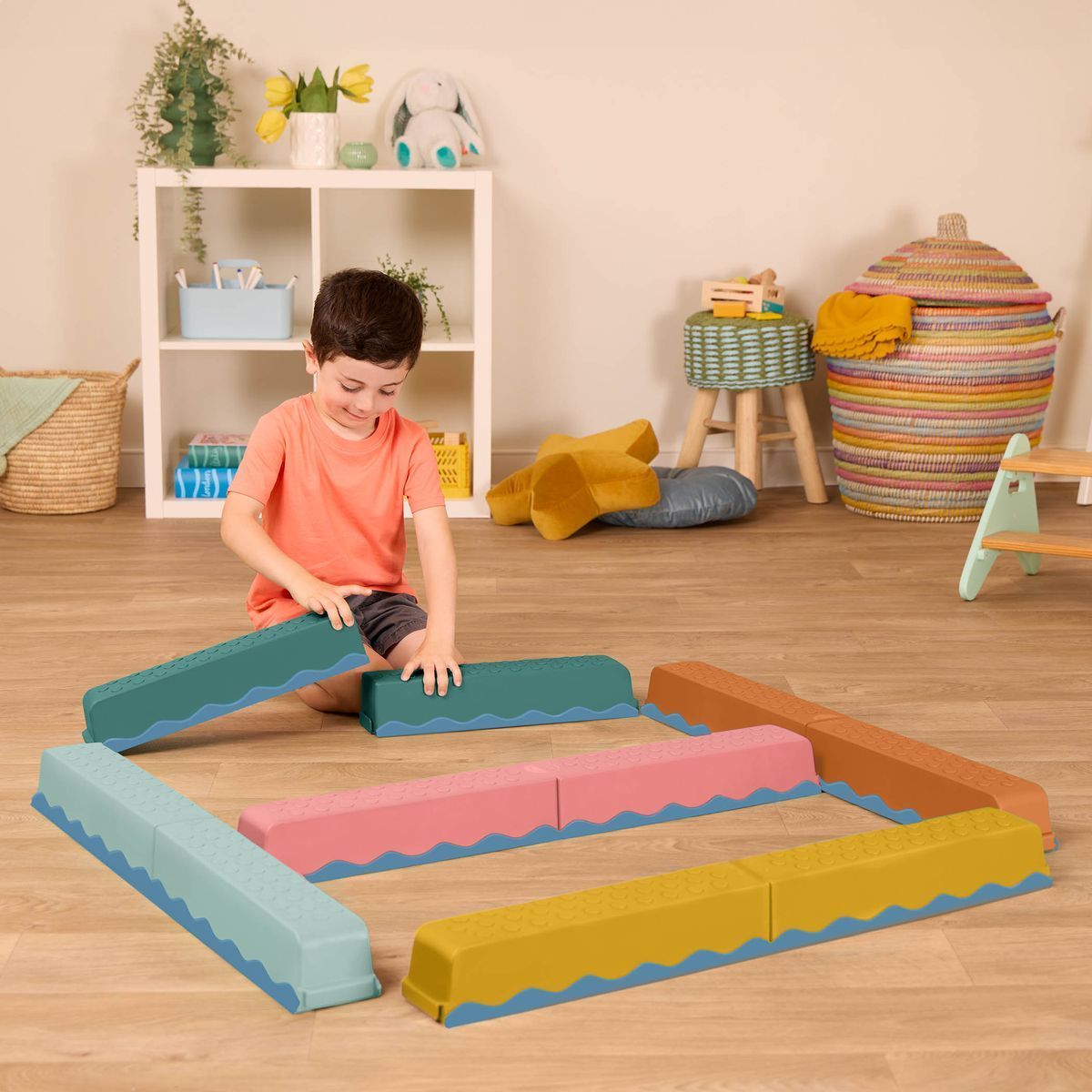 B-Toys Překážková dráha Balance & Hop 10 ks