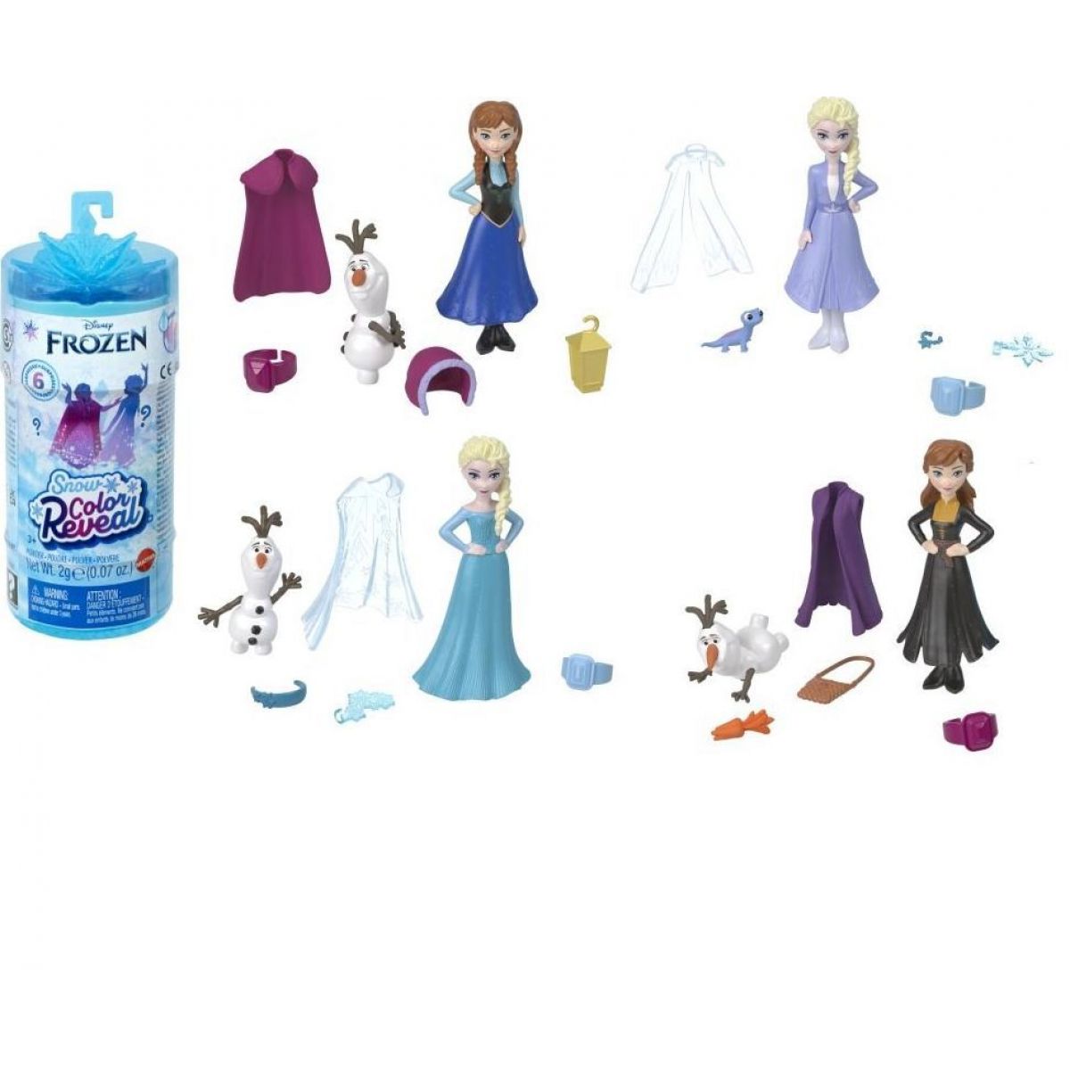 Mattel Frozen snow Reveal malá panenka 10 cm