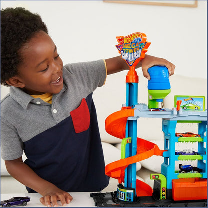 Hot Wheels City Color Shifters automyčka se spirálou