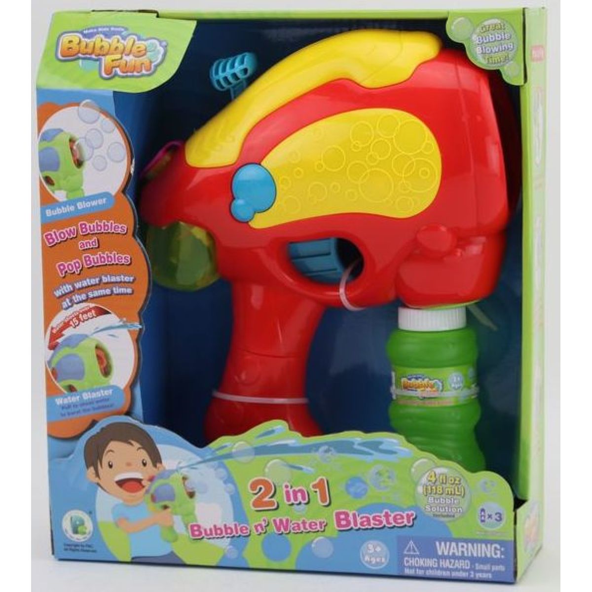 Alltoys Bublifuková a stříkací pistole na vodu 2v1
