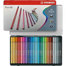 Prémiový vláknový fix STABILO Pen 68 30 ks sada v plechu