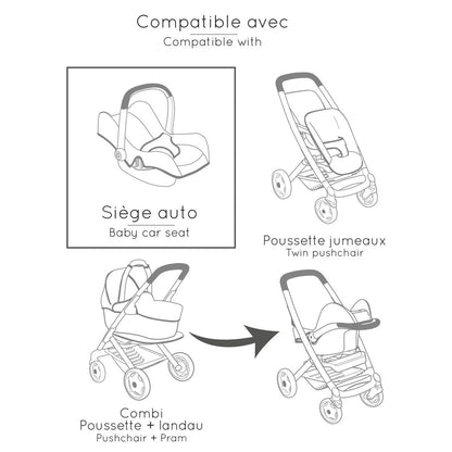 Smoby Autosedačka Maxi-Cosi pro panenky béžová