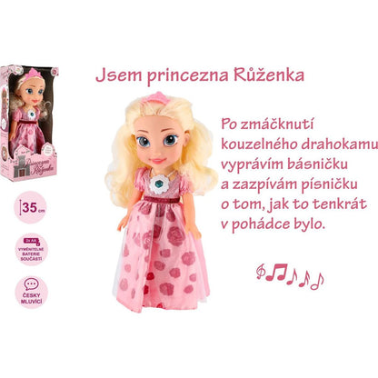 Panenka princezna Růženka plast 35cm česky mluvící - Poškozený obal