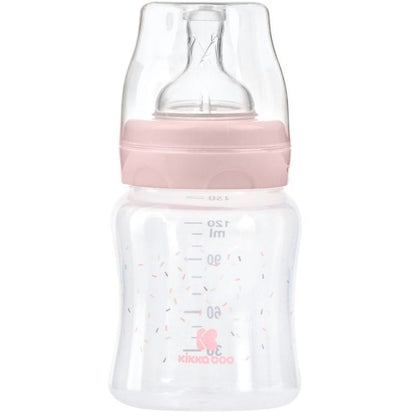 KikkaBoo Kojenecká láhev 120ml 0m+ Hippo Dreams Pink