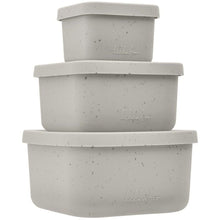 KikkaBoo Sada boxů na svačinu 3 ks Platinum Silicone Sand