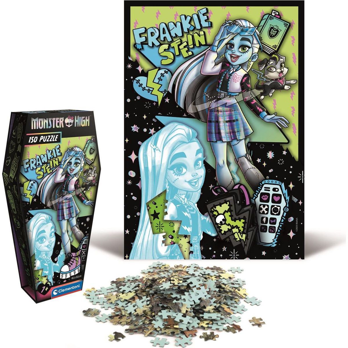 Clementoni Puzzle 150 dílků Monster High Truhla - Frankie Stein