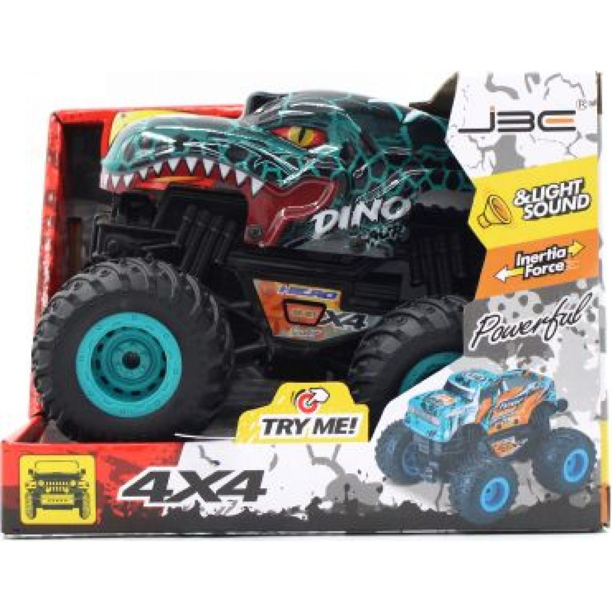 Alltoys Auto Dino kola 4 x 4 tmavě zelené