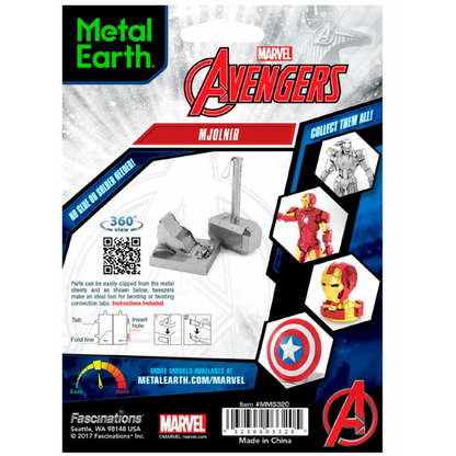 Metal Earth 3D Puzzle Marvel Thorovo kladivo 24 dílků