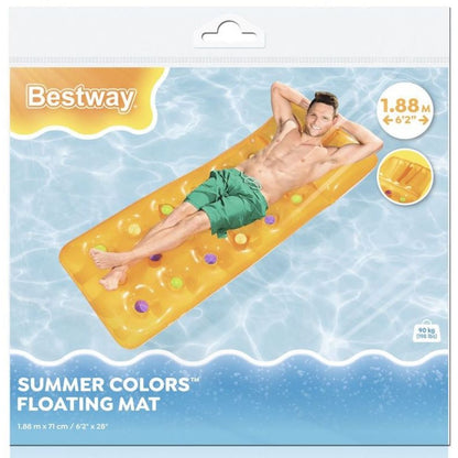 Bestway Nafukovací lehátko Summer 188 x 71 cm oranžové