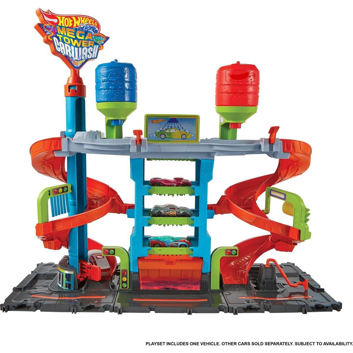 Hot Wheels City Color Shifters automyčka se spirálou