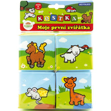 Teddies Kostka Moje první zvířátka 7 x 7 cm