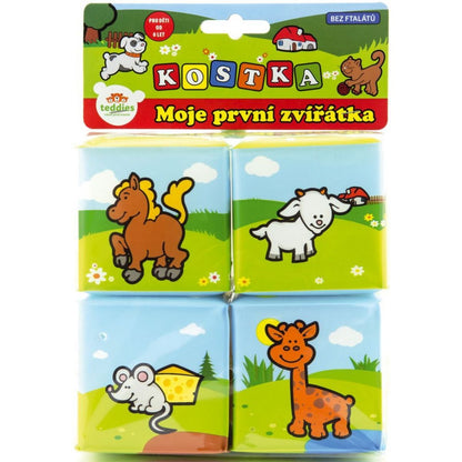 Teddies Kostka Moje první zvířátka 7 x 7 cm