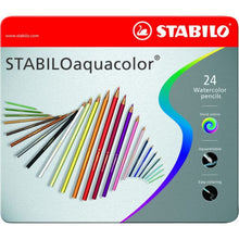 Akvarelové pastelky STABILOaquacolor 24 ks sada v plechu