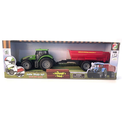 Alltoys Traktor na setrvačník s valníkem zelený