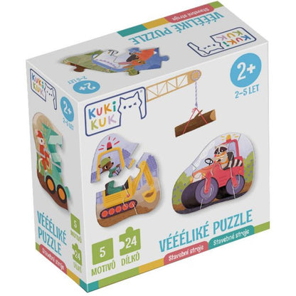 EFKO KukiKuk - Véééliké puzzle Stavební stroje