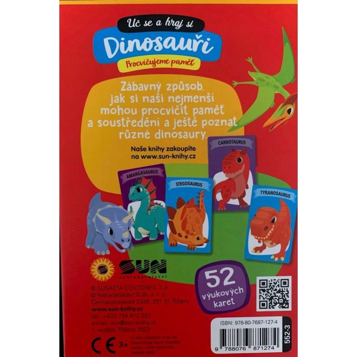 SUN Uč se hraj si: Dinosauři 52 výukových karet