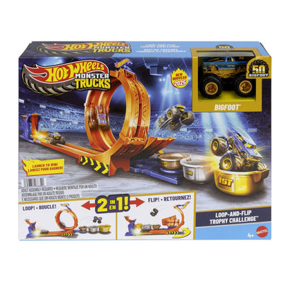 Hot Wheels Monster Trucks dráha se smyčkou a Bigfootem