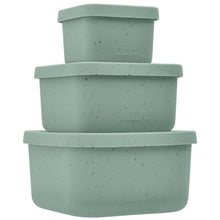 KikkaBoo Sada boxů na svačinu 3 ks Platinum Silicone Sage