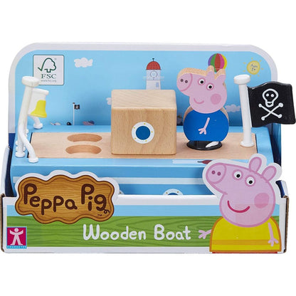 Peppa Pig dřevěná loď a figurka George