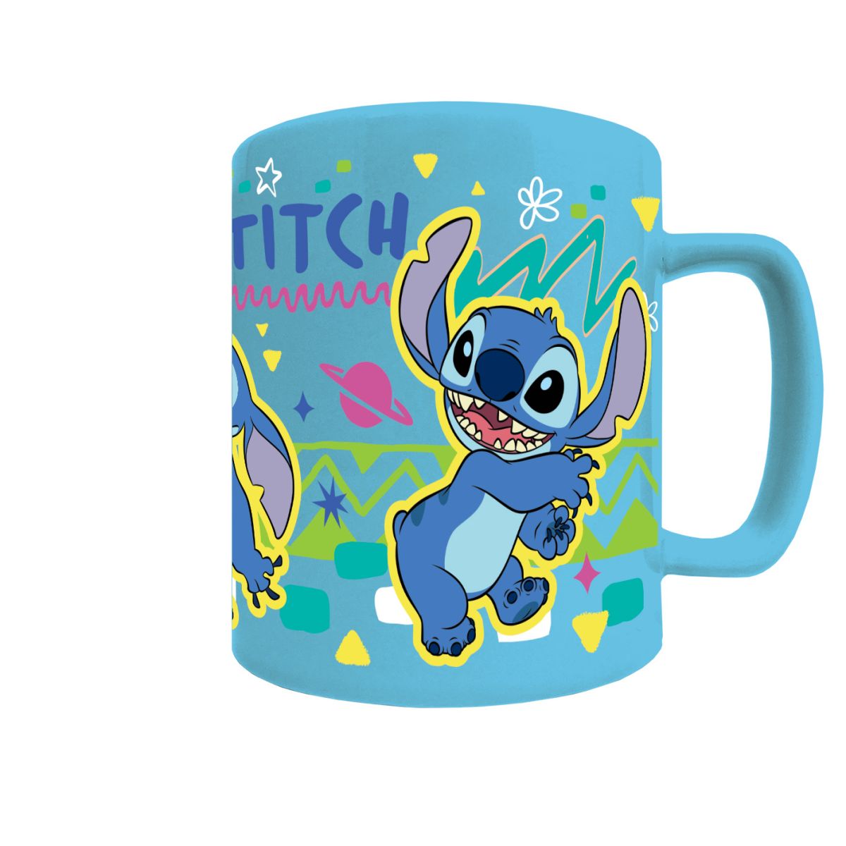 Pyramid International Lilo a Stitch hrnek s návlekem Stitch modrý