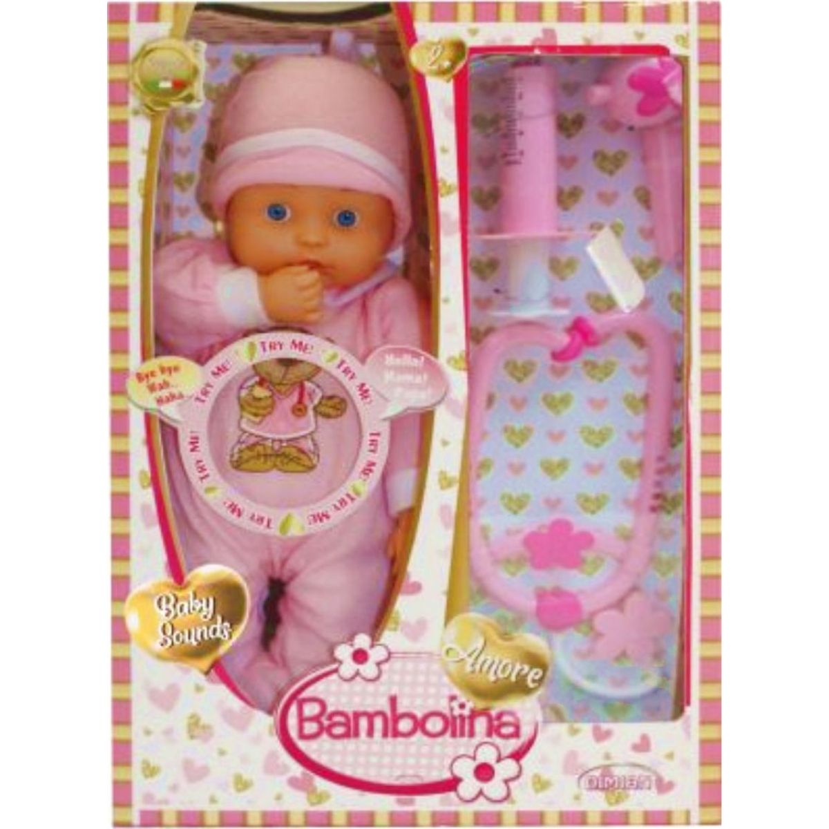 Dimian Miminko Bambolina Amore 33 cm a doktorský set