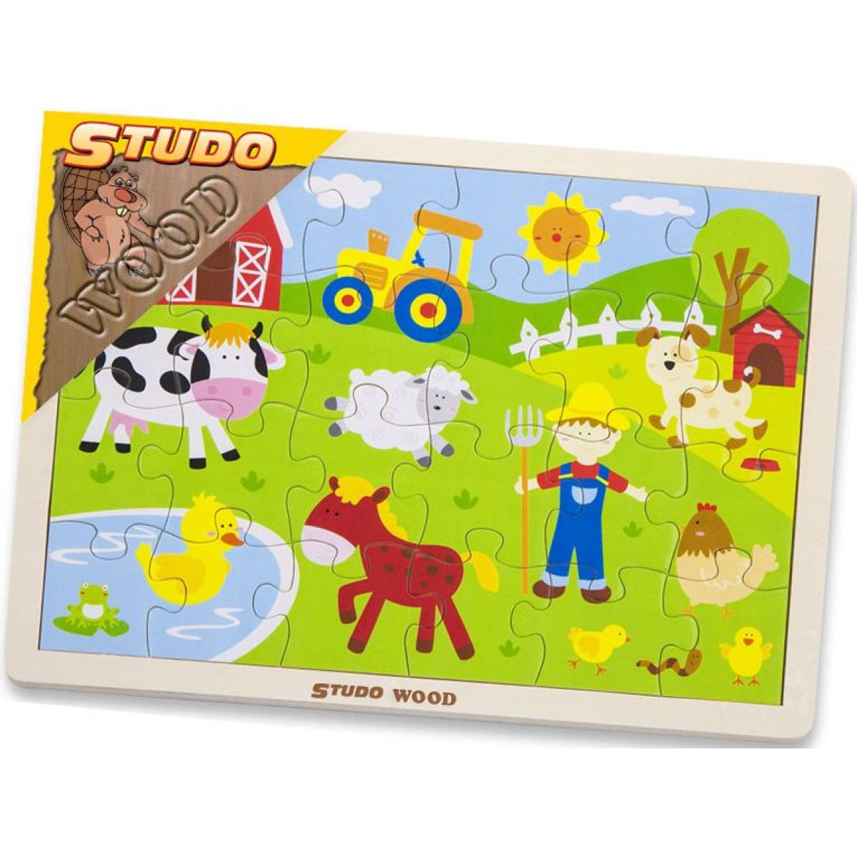 Studo Wood Puzzle Farma 24 dílků