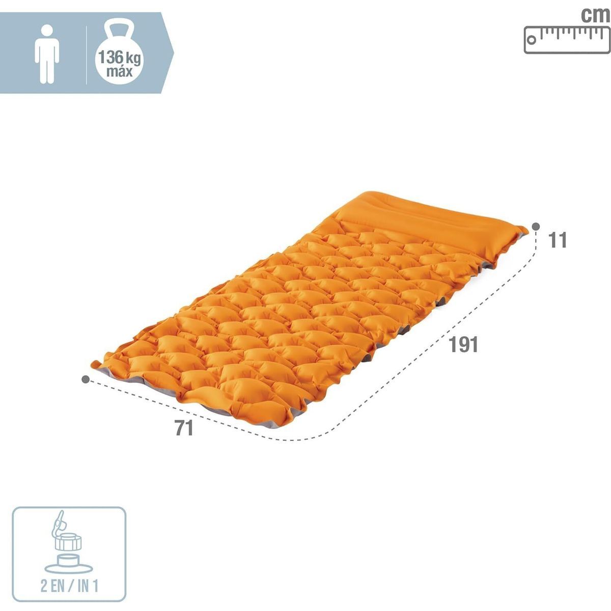Intex 64098 Kempinková matrace 71 x 191 x 11 cm