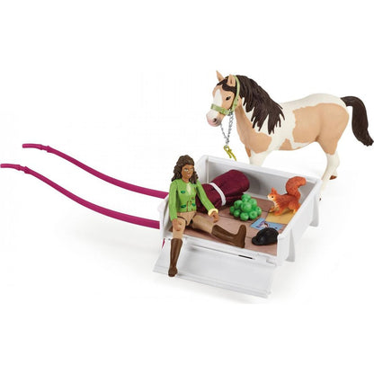Schleich 42533 Sarah s koníkem a zvířátky kempují