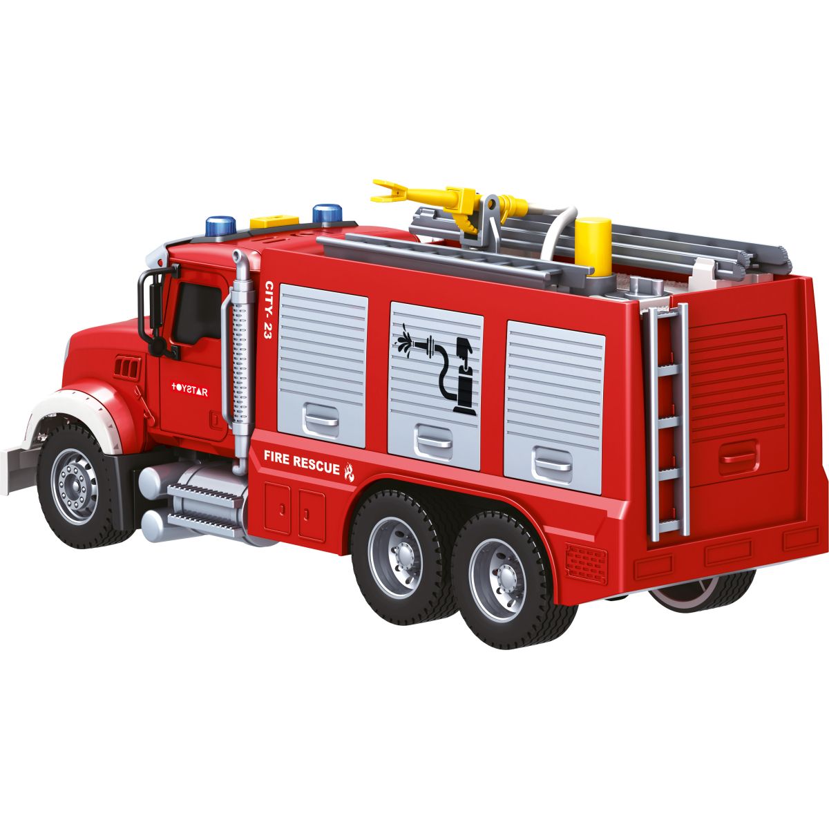 Sparkys CITY SERVICE CAR - 1:14 - Hasičský vůz (se zvukem, světly, stříkací vodou a dalšími funkcemi)