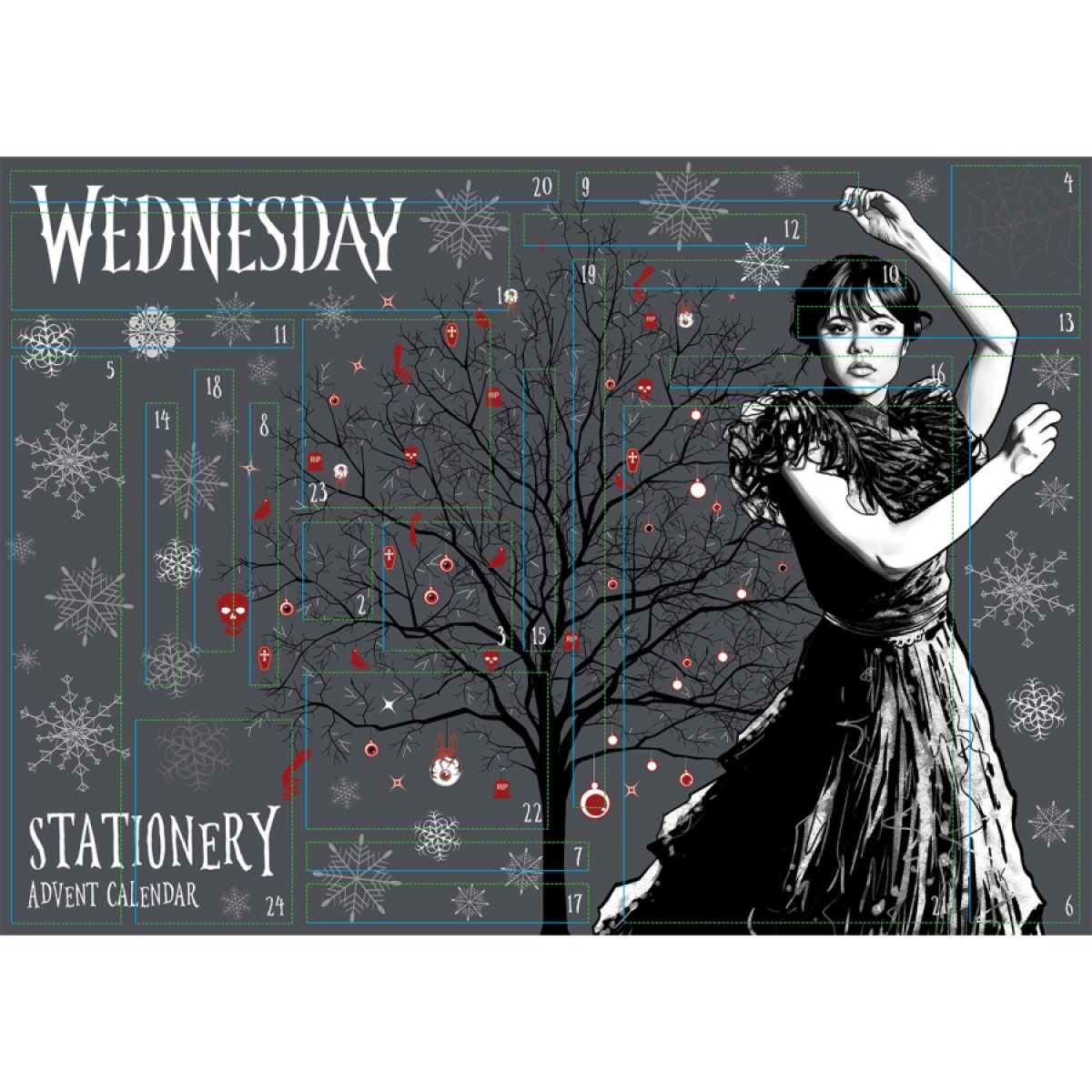 Wednesday adventní kalendář (papírenský)